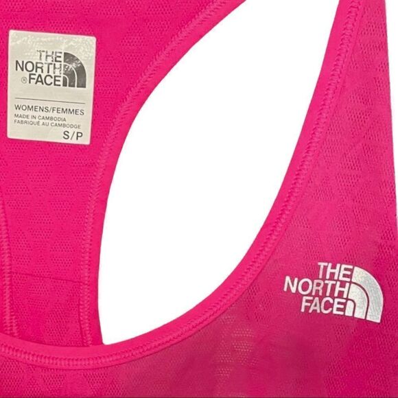 The North Face Eat My Dust Mesh Tank Top Hot Pink Racerback Cinch Womens S - Picture 2 of 6